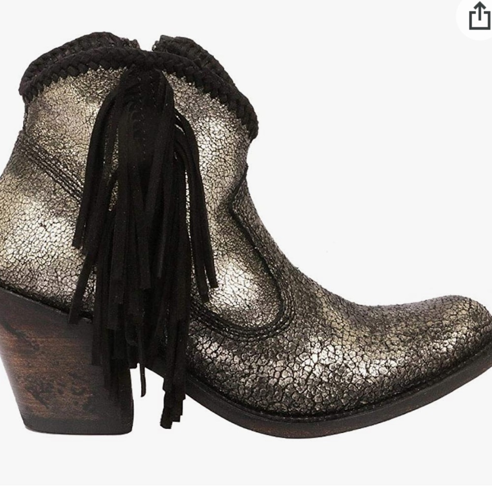 NEW Fileteado Verde Liberty Black Fringe Cowboy Western Boots Size 7.5 NWD